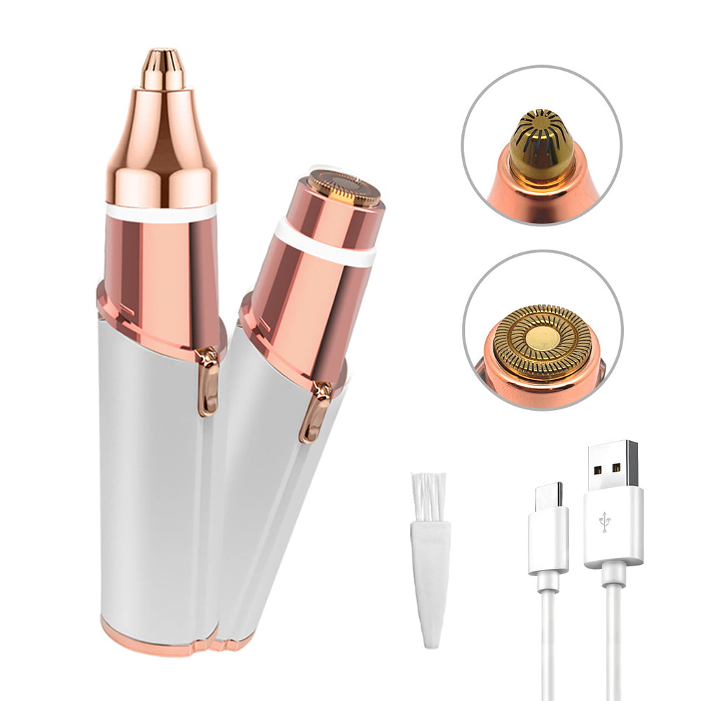 2-in-1 Eyebrow & Facial Hair Trimmer precision eyebrow shaping