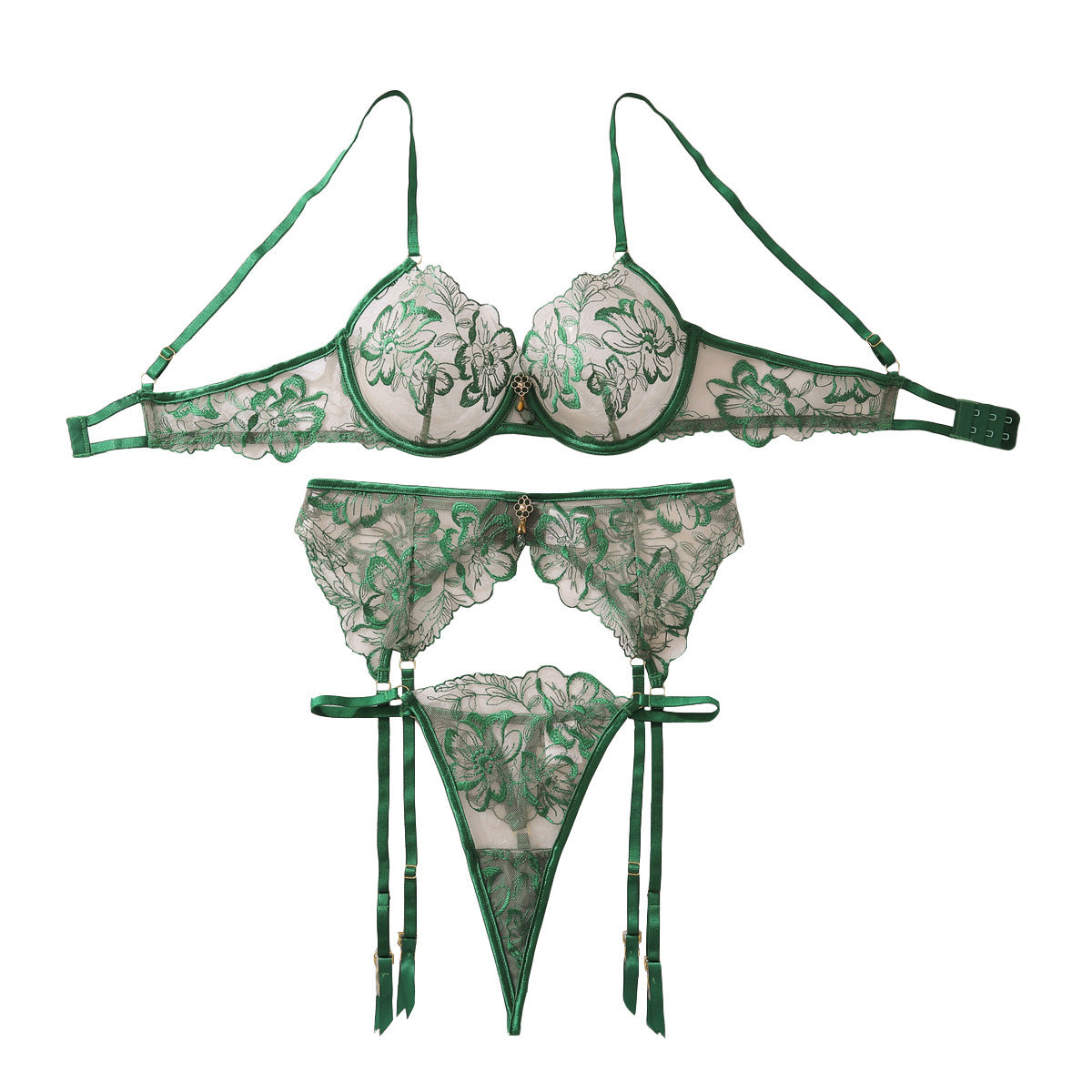 Ana�s Floral Lace Lingerie Set