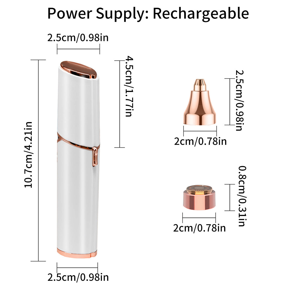 2-in-1 Eyebrow & Facial Hair Trimmer